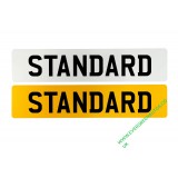 NUMBER PLATE FRONT AND REAR STANDARD PAIR 